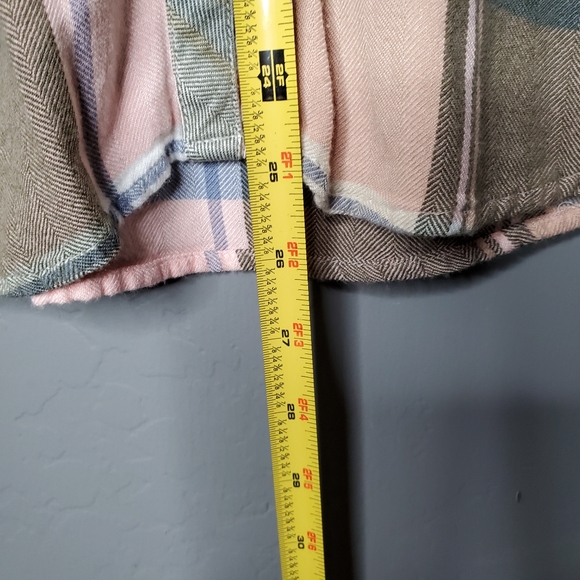 Maurices  Small Flannel Button Down  Plaid Shirt  Flare - Picture 8 of 9